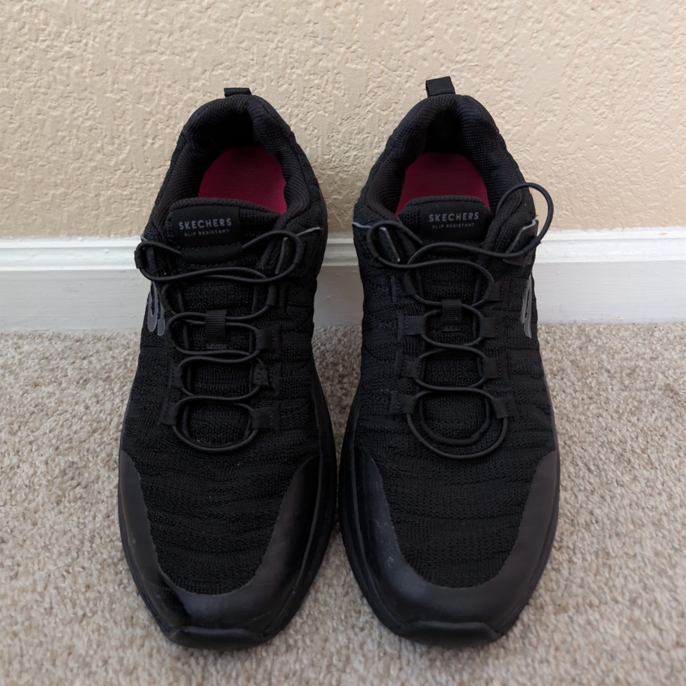 Skechers Work Shoes Men’s Black Size 10.5 • Comfort for Standing All Day